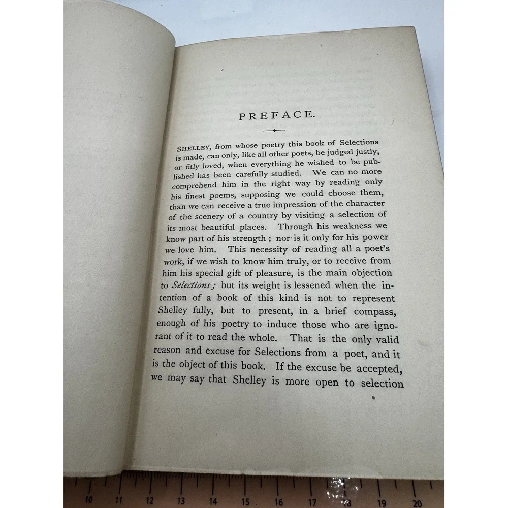 POEMS OF SHELLEY - 1922 HC LEATHER ANTIQUE -MACMILLAN & CO LONDON